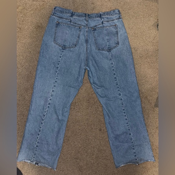 Abercrombie & Fitch *Curve Love* Light Blue Wide Leg Jeans - Picture 3 of 6